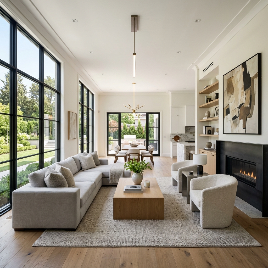 Luxurious living room interior